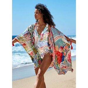 JOHNNY WAS Floral Boho Coverup Kimono
